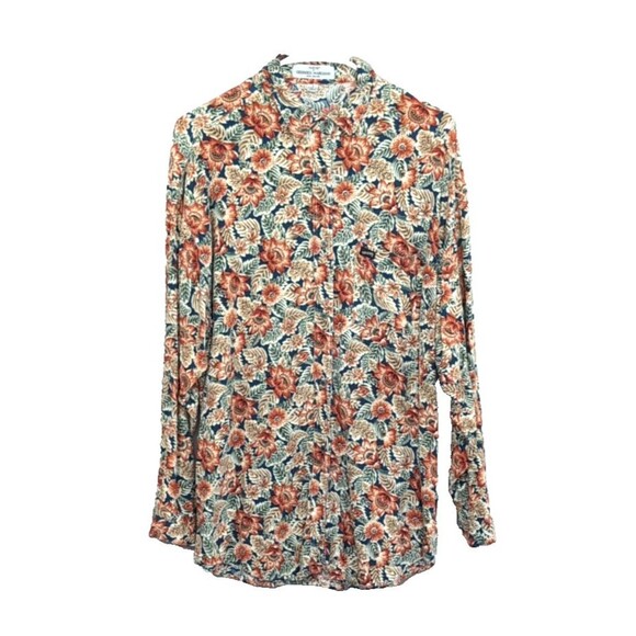 Vintage Guess Women's Shirt 3 (Fits M) Floral Button Down Collared Cottagecore - Picture 1 of 16